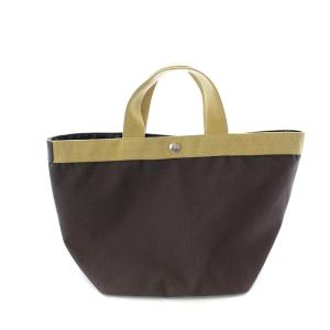 舟型トートバッグ ハンドバッグ 茶 ブラウン