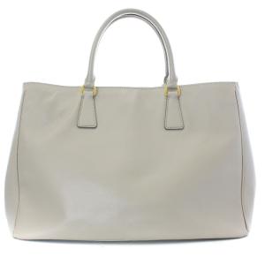 PRADA トートバッグ ハンドバッグ サフィアーノ レザー グレー