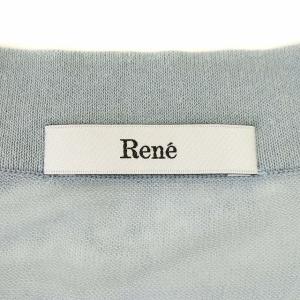 René 2021 カーディガン ボレロ リネン混 34 XS ライトブルー