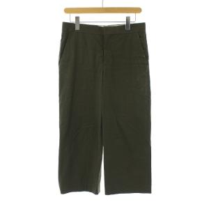 パンツ スラックス リネン 36 カーキ