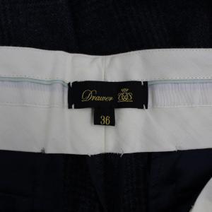 Drawer チェックワイドスラックスパンツ 36 グレー