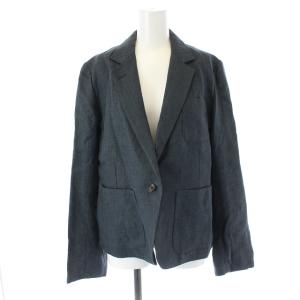 リネンテーラードジャケット グレー