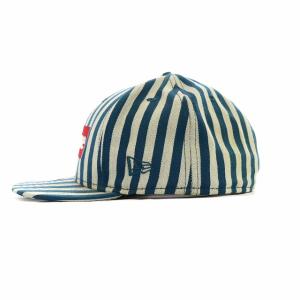 Supreme NEW ERA 13AW Striped Box Logo cap ストライプ 7.5 グリーン グレー