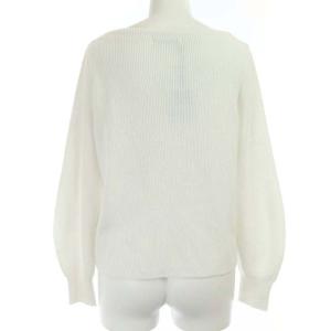 ANAYI 20SS ニット カットソー 長袖 ショート丈 ボートネック 36 S 白 ホワイト タグ付き