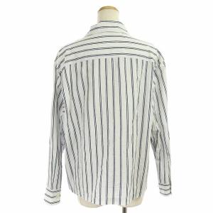 MHL. 20SS COTTON LINEN TWIN STRIPE カジュアルシャツ ブラウス 長袖 ストライプ 麻混 リネン混 3