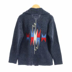 Deus Ex Machina カーディガン ジャケット ニット ジップアップ 刺繍 S 紺 ネイビー