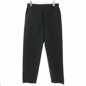 テーパードパンツ ウエストゴム リネン 1 S ブラック