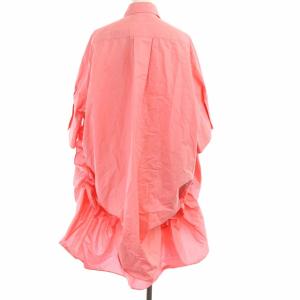 MM6 Maison Margiela 20SS シャツワンピース ひざ丈 フリル 変形 オーバーサイズ 38 ピンク