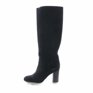 ロングスエードブーツ ココマーク 38C ブラック