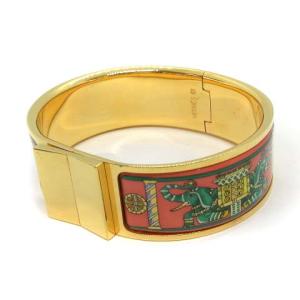 エマイユGM 七宝焼き ブレスレット 象 ゴールド ピンク