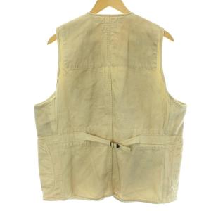 RRL RALPH LAUREN マリンベスト 碇ボタン 染め加工 L アイボリー