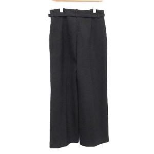 Theory 20AW BISTRETCH DOUBLE 3 BELT WIDE PANT スラックス ベルト 2 M 黒