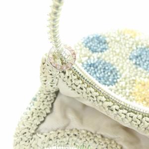 ANTEPRIMA ワイヤーバッグ ハンドバッグ ドット柄 シルバー イエロー ブルー