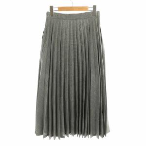 MARGARET HOWELL フォックス ブラザーズ FOX BROTHERS 18AW プリーツスカート ロング ウール 1 S グレンチェック グレー
