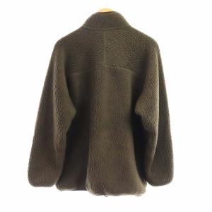 STAMMBAUM フリースジャケット ブルゾン アウター ジップアップ スタンドカラー ボア オーバーサイズ F カーキ