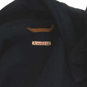 KAPITAL アンブレラコート ステンカラーコート ダブル ウール 0 XS 紺 ネイビー