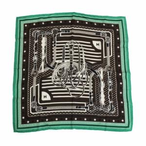 メゾン・デ・カレ コーチング カレ55  カシミヤ グリーン 茶