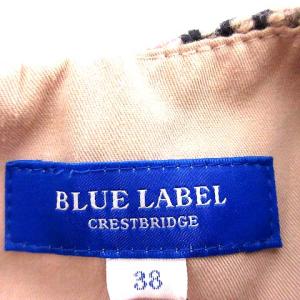 BLUE LABEL CRESTBRIDGE 20AW ワンピース ノースリーブ チェック ウール ひざ丈 M ピンク