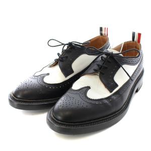 ドレスシューズ スリッポン ローファー ウイングチップ レザー 8 26cm 黒 ブラック 白 ホワイト