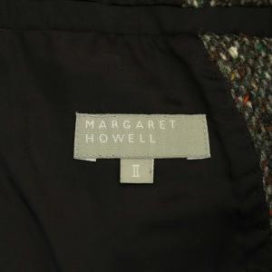 MARGARET HOWELL チェスターコート ツイード ロング ウール 2 M グレー マルチカラー