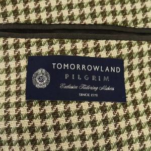 TOMORROWLAND 20SS LEOMASTER 千鳥柄テーラードジャケット 48 グリーン
