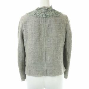 DOLCE&GABBANA ツイードノーカラージャケット 36 グレー