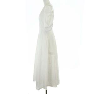 CELFORD 21SS 2way スリーブワンピース フレア ロング 半袖 36 S ホワイト