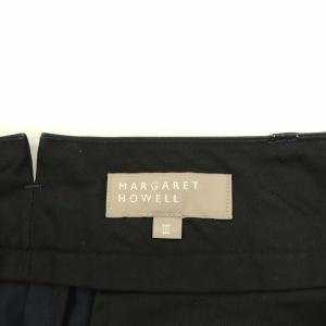 MARGARET HOWELL チノパン ワイドパンツ ロールアップ クロップド ハイウエスト コットン 3 ネイビー