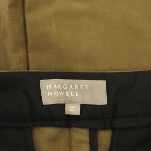 MARGARET HOWELL 18AW 台形スカート ロング コットン 3 カーキ