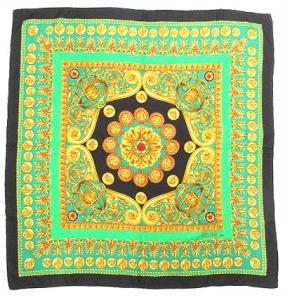 総柄スカーフ ブラック