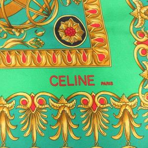 CELINE 総柄スカーフ ブラック