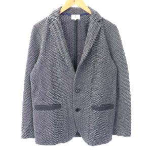 17SS シングル2Bテーラードジャケット 48 M グレー 黒 ブラック