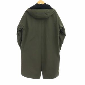 NUMBER (N)INE ピーチスキンメモリーダブルクロスビッグシルエットロングモッズコート カーキ