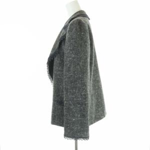 VALENTINO BOUTIQUE ビーズ装飾テーラードジャケット 4 グレー
