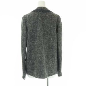 VALENTINO BOUTIQUE ビーズ装飾テーラードジャケット 4 グレー