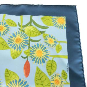 HERMES プチカレ TOURNE SOLS スカーフ ライトブルー