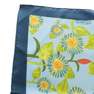 HERMES プチカレ TOURNE SOLS スカーフ ライトブルー