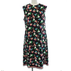 ワンピース 花柄 シルク 2 ブラック