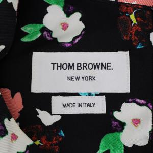THOM BROWNE ワンピース 花柄 シルク 2 ブラック