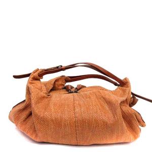 HENRY BEGUELIN トートバッグ ショルダーバッグ レザー オミノ パイソン型押し スネーク柄 タッセル 茶 ブラウン