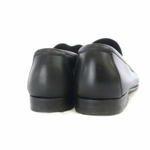 Salvatore Ferragamo ビットローファー ビジネスシューズ スクエアトゥ レザー 8EEE 26.0cm 黒 ブラック