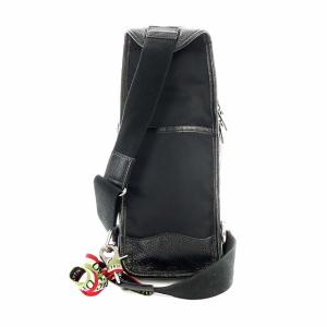 Orobianco ショルダーバッグ ボディバック ミニバック レザー リモンタナイロン ブラック