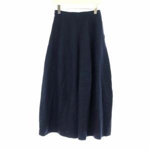 ENFOLD 18SS ソフトツイストコットンワイドパンツ ハイウエスト 36 S 紺 ネイビー
