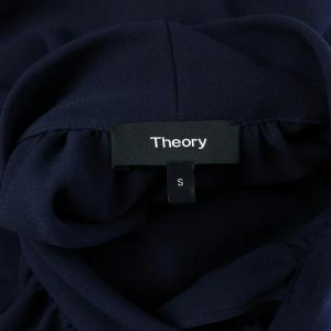 Theory 19AW PRIME GGT TIE SCARF TOP ブラウス シャツ 長袖 リボン S 紺 ネイビー