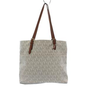 MICHAEL Michael Kors Bedford モノグラムレザートートバッグ ホワイト