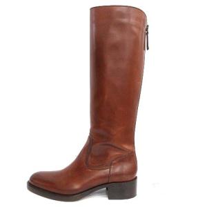 SARTORE ロングブーツ レザー ジョッキーブーツ ローヒール 36 23cm 茶 ブラウン
