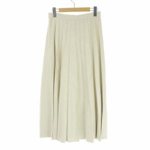Spick&Span 21SS フェイクレザープリーツスカート ロング 38 M 白 ホワイト