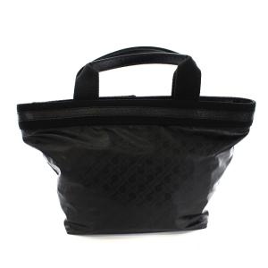 GHERARDINI トートバッグ ハンドバッグ 総柄 切替 ナイロン 黒 ブラック