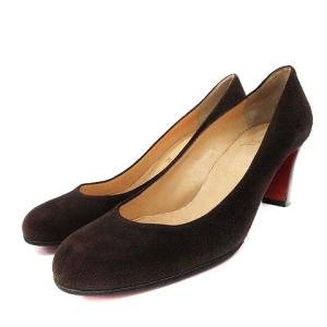 スエードハイヒールパンプス ブラウン