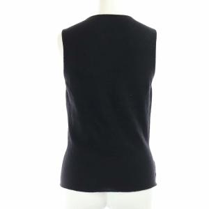 lucien pellat finet ラインストーンノースリーブニットカットソー S ブラック